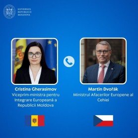 Viceprim-ministra Cristina Gherasimov, convorbire telefonică cu Martin Dvořák, ministrul Afacerilor Europene al Cehiei